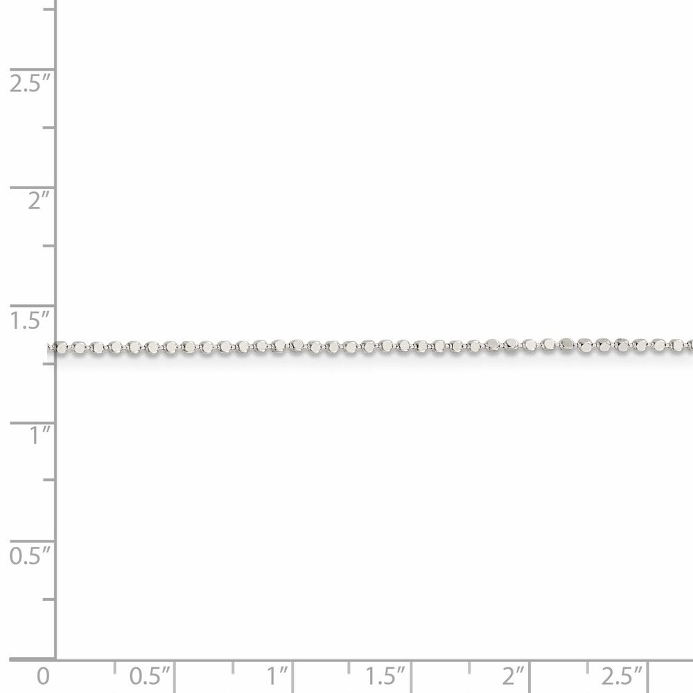 FJC Finejewelers 925 Sterling Silver Ball Square Fancy Beaded Chain 14 Inches x 1.15 mm