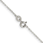 FJC Finejewelers 925 Sterling Silver Flat Link Cable Chain with 2in ext. 20 Inches x 0.9 mm