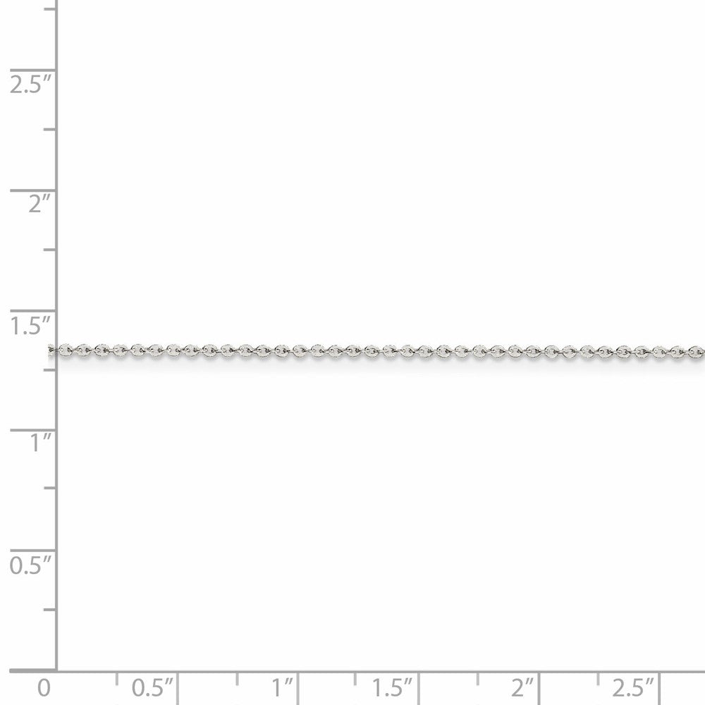 FJC Finejewelers 925 Sterling Silver Flat Link Cable Chain with 2in ext. 20 Inches x 0.9 mm