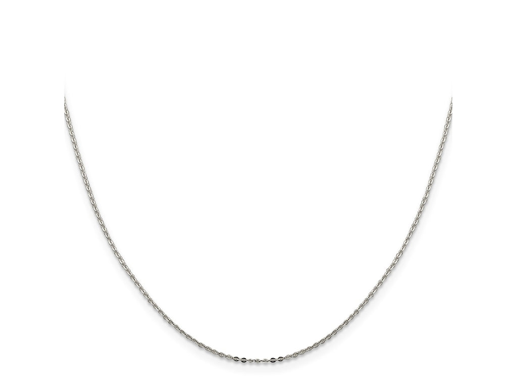 FJC Finejewelers 925 Sterling Silver Flat Link Cable Chain with 2in ext. 20 Inches x 0.9 mm