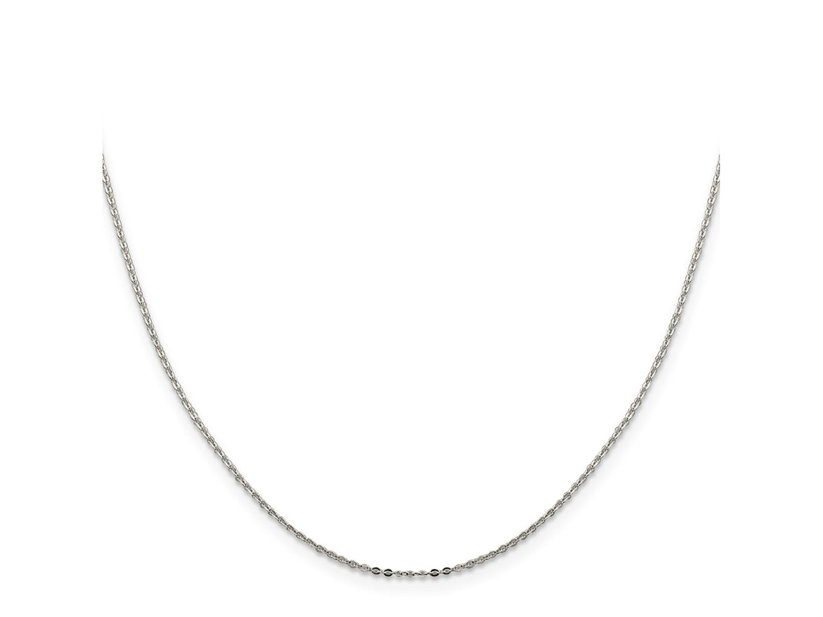 FJC Finejewelers 925 Sterling Silver Flat Link Cable Chain with 4in ext. 26 Inches x 0.9 mm