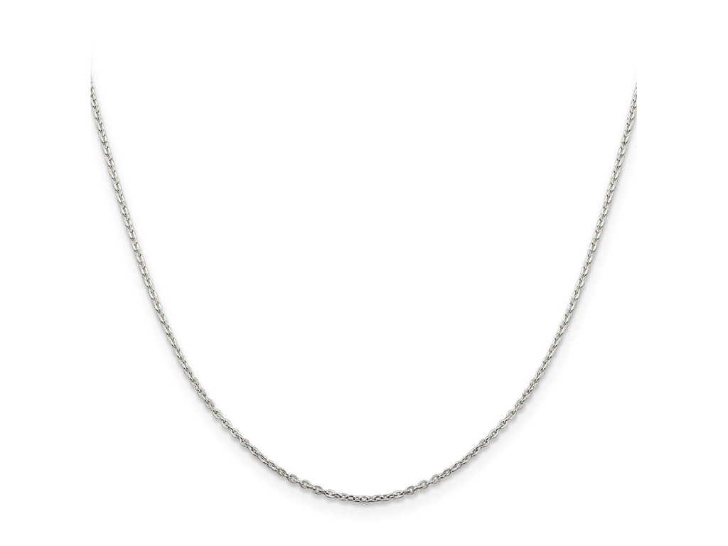 FJC Finejewelers 925 Sterling Silver Flat Link Cable Chain with 2in ext. 20 Inches x 1 mm