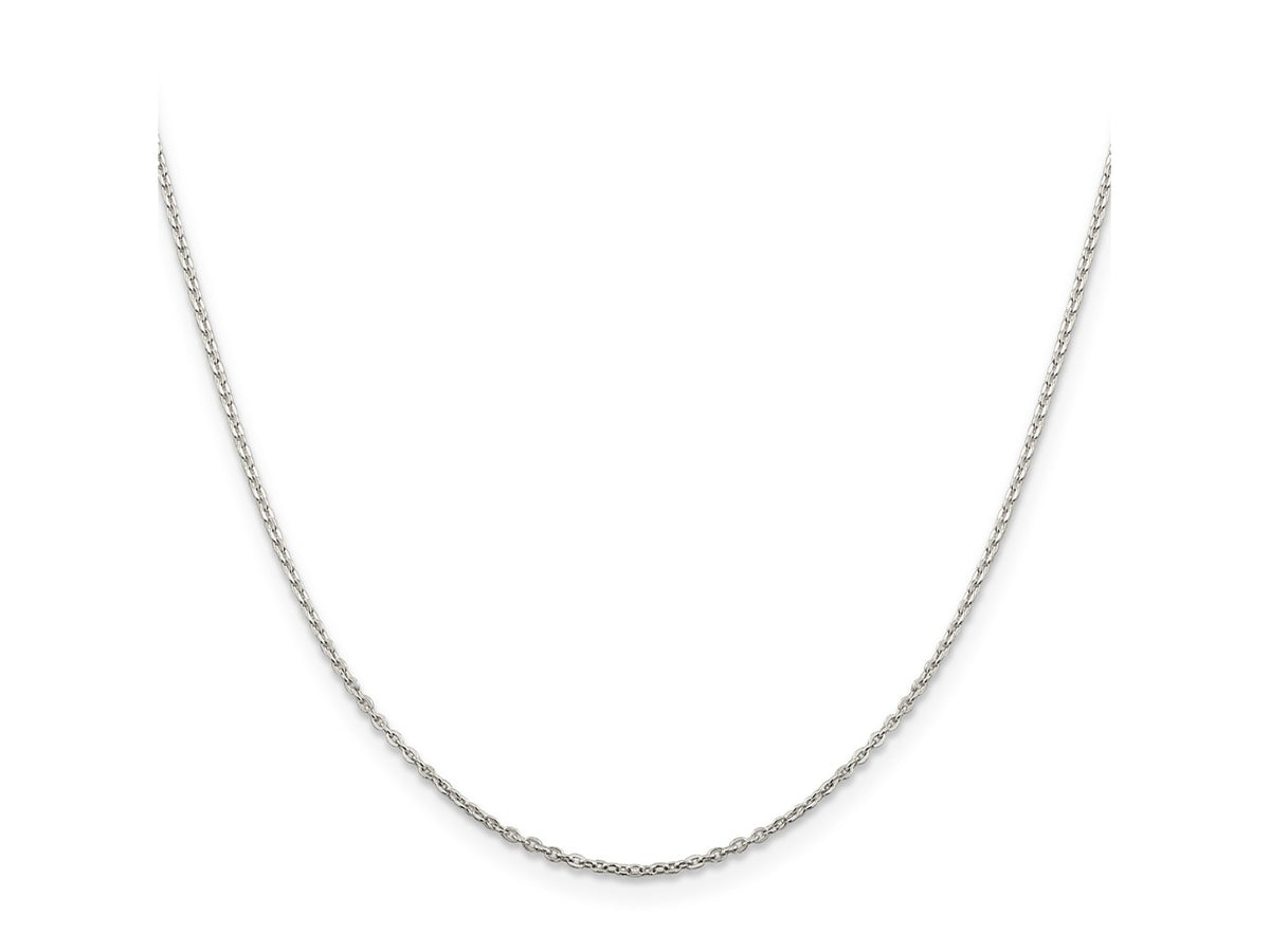 FJC Finejewelers 925 Sterling Silver Flat Link Cable Chain with 4in ext. 26 Inches x 1 mm