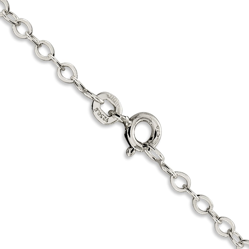 FJC Finejewelers 925 Sterling Silver Flat Open Oval Cable Chain 18 Inches x 2.5 mm
