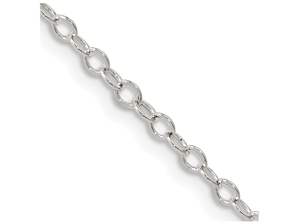 FJC Finejewelers 925 Sterling Silver Flat Open Oval Cable Chain 18 Inches x 2.5 mm