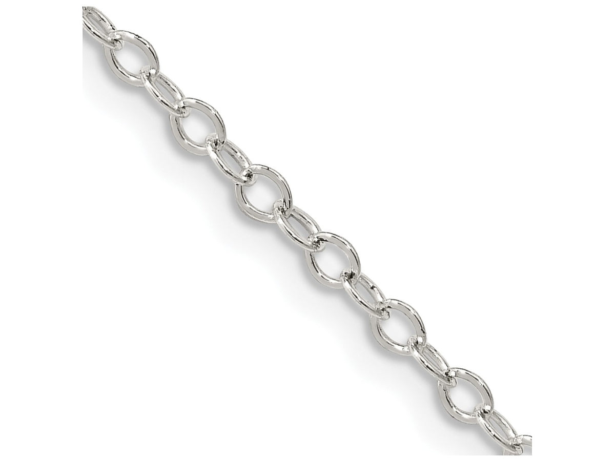 FJC Finejewelers 925 Sterling Silver Flat Open Oval Cable Chain 18 Inches x 2.5 mm