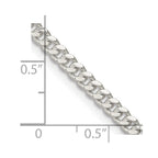 FJC Finejewelers 925 Sterling Silver Bright Cut Domed Curb Chain 16 Inches x 3.25 mm