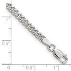 FJC Finejewelers 925 Sterling Silver Bright Cut Domed Curb Chain Bracelet 7 Inches x 3.25 mm