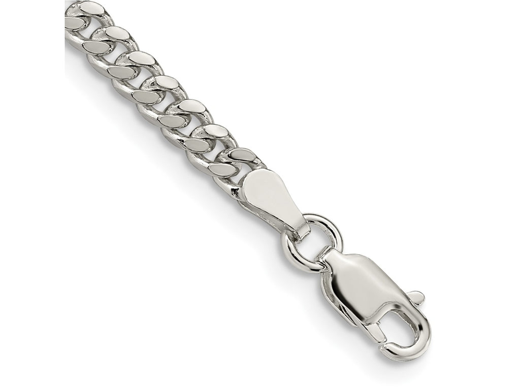 FJC Finejewelers 925 Sterling Silver Bright Cut Domed Curb Chain Bracelet 7 Inches x 3.25 mm