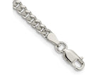 FJC Finejewelers 925 Sterling Silver Bright Cut Domed Curb Chain Bracelet 7 Inches x 3.25 mm