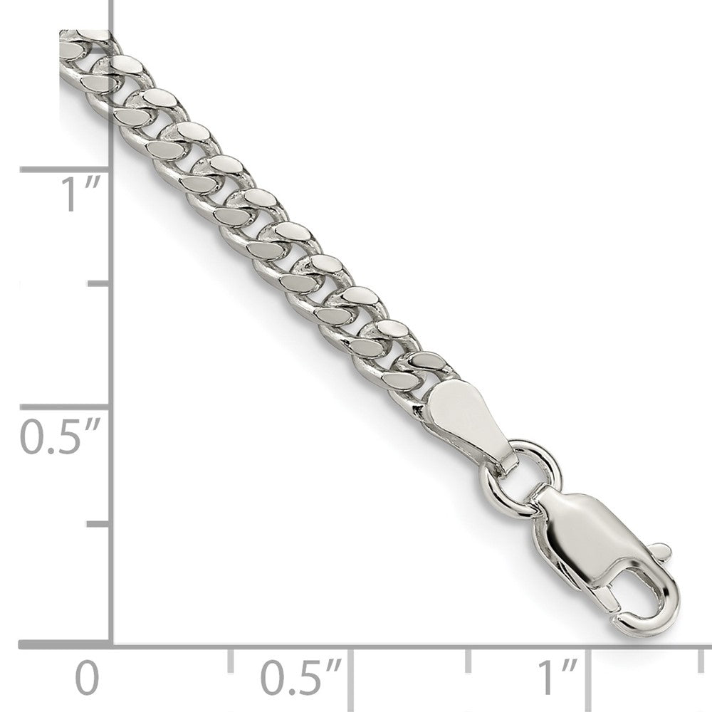 FJC Finejewelers 925 Sterling Silver Bright Cut Domed Curb Chain Bracelet 8 Inches x 3.25 mm
