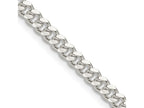 FJC Finejewelers 925 Sterling Silver Domed with Side Bright Cut Curb Chain 22 Inches x 4 mm
