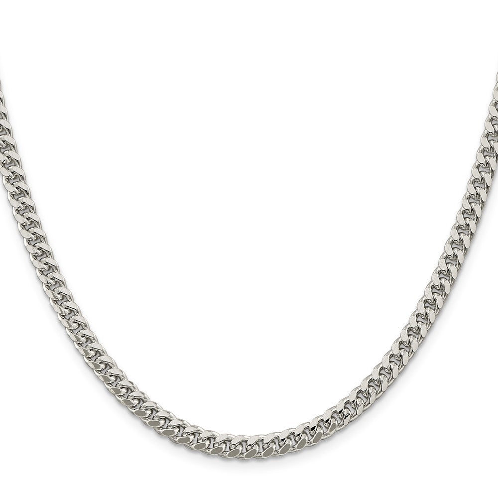 FJC Finejewelers 925 Sterling Silver Domed with Side Bright Cut Curb Chain 18 Inches x 5 mm