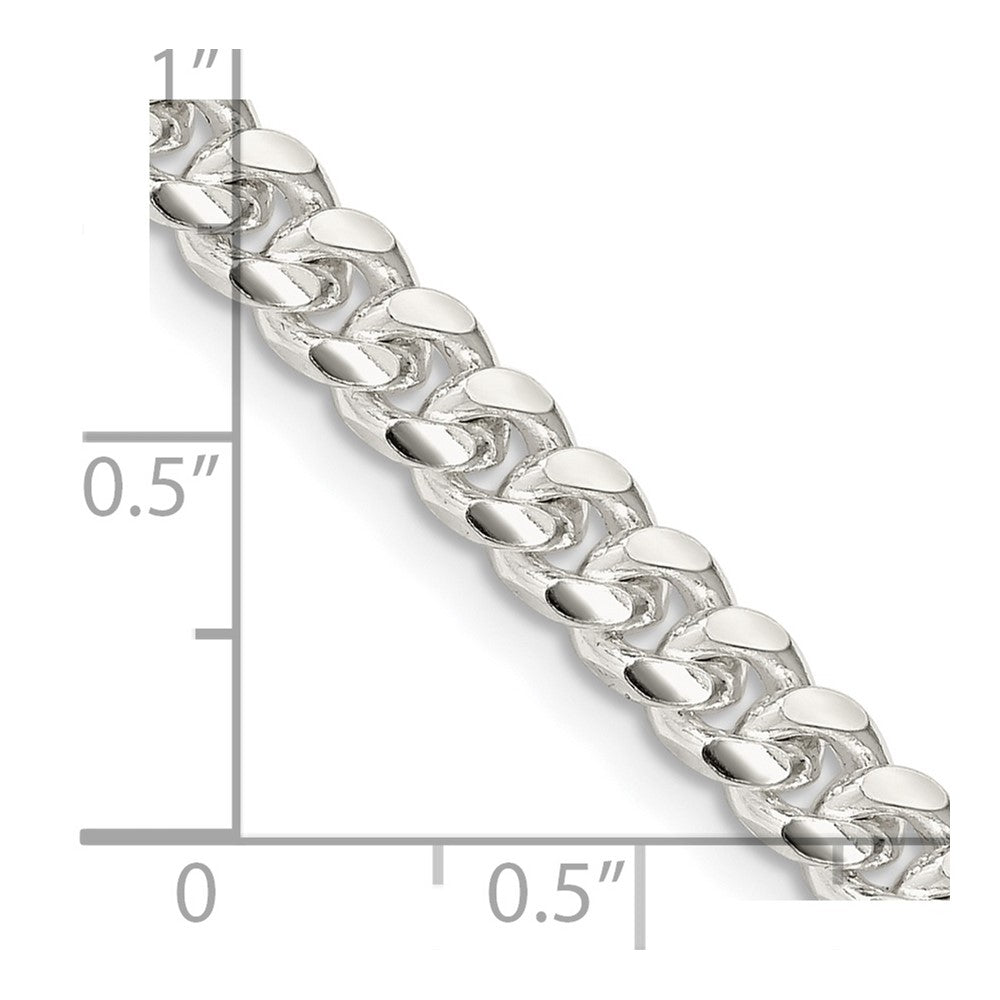 FJC Finejewelers 925 Sterling Silver Domed with Side Bright Cut Curb Chain 18 Inches x 5 mm