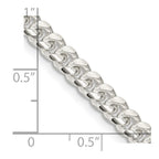 FJC Finejewelers 925 Sterling Silver Domed with Side Bright Cut Curb Chain 18 Inches x 5 mm