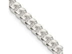 FJC Finejewelers 925 Sterling Silver Domed with Side Bright Cut Curb Chain 18 Inches x 5 mm