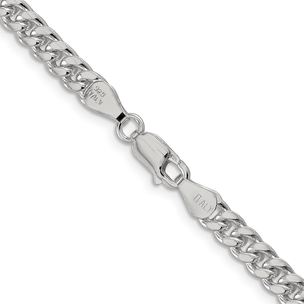 FJC Finejewelers 925 Sterling Silver Domed with Side Bright Cut Curb Chain 20 Inches x 5 mm