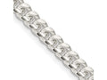 FJC Finejewelers 925 Sterling Silver Domed with Side Bright Cut Curb Chain 20 Inches x 5 mm
