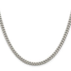 FJC Finejewelers 925 Sterling Silver Domed with Side Bright Cut Curb Chain 24 Inches x 5 mm