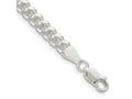 FJC Finejewelers 925 Sterling Silver Domed with Side Bright Cut Curb Chain Bracelet 7 Inches x 5 mm