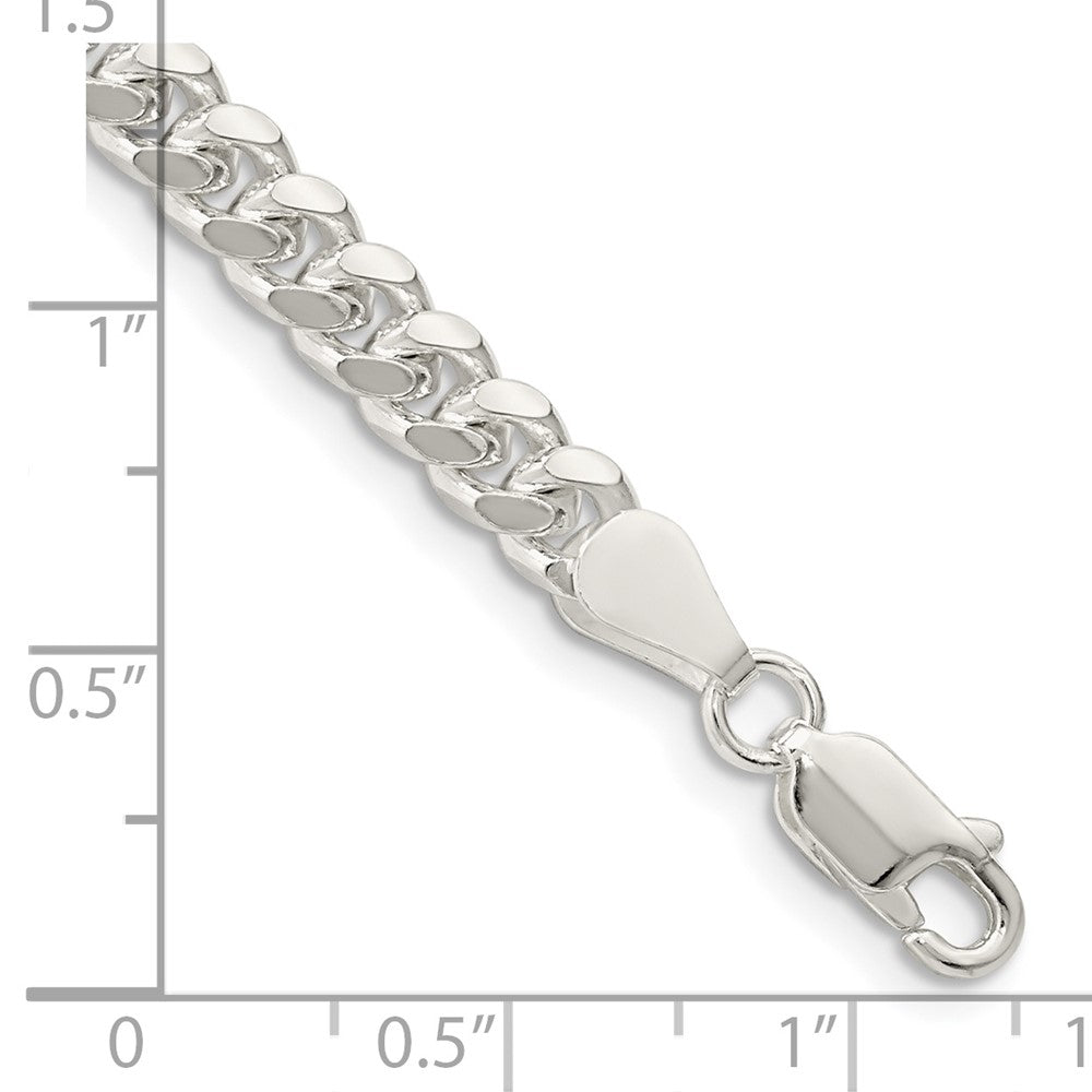 FJC Finejewelers 925 Sterling Silver Domed with Side Bright Cut Curb Chain Bracelet 8 Inches x 5 mm