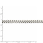 FJC Finejewelers 925 Sterling Silver Domed with Side Bright Cut Curb Chain 20 Inches x 7 mm