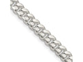 FJC Finejewelers 925 Sterling Silver Domed with Side Bright Cut Curb Chain 24 Inches x 7 mm