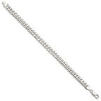 FJC Finejewelers 925 Sterling Silver Domed with Side Bright Cut Curb Chain Bracelet 8 Inches x 7 mm