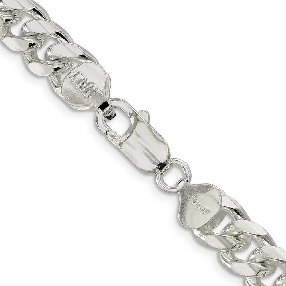 FJC Finejewelers 925 Sterling Silver Domed with Side Bright Cut Curb Chain 20 Inches x 8.5 mm