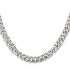 FJC Finejewelers 925 Sterling Silver Domed with Side Bright Cut Curb Chain 24 Inches x 8.5 mm