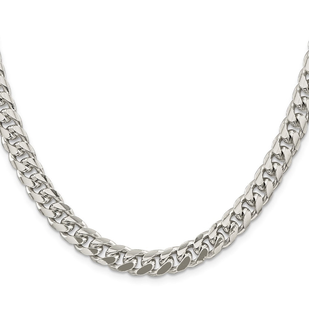 FJC Finejewelers 925 Sterling Silver Domed with Side Bright Cut Curb Chain 24 Inches x 8.5 mm