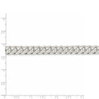 FJC Finejewelers 925 Sterling Silver Domed with Side Bright Cut Curb Chain 24 Inches x 8.5 mm