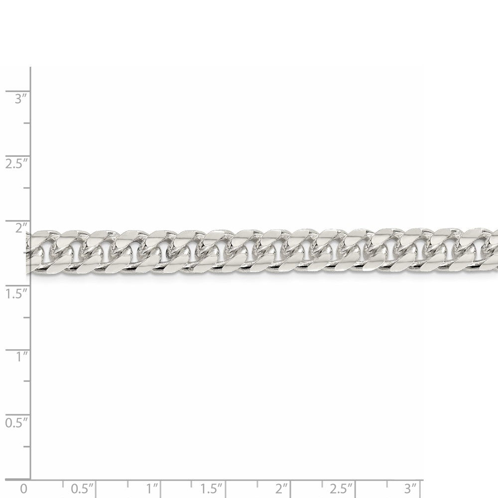 FJC Finejewelers 925 Sterling Silver Domed with Side Bright Cut Curb Chain 24 Inches x 8.5 mm