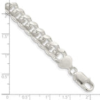 FJC Finejewelers 925 Sterling Silver Domed with Side Bright Cut Curb Chain Bracelet 7 Inches x 8.5 mm