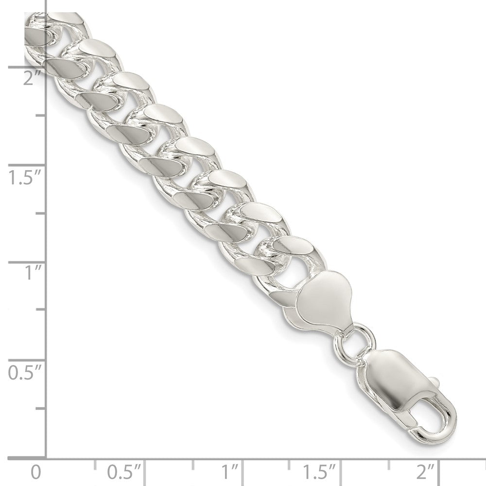 FJC Finejewelers 925 Sterling Silver Domed with Side Bright Cut Curb Chain Bracelet 7 Inches x 8.5 mm