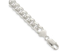 FJC Finejewelers 925 Sterling Silver Domed with Side Bright Cut Curb Chain Bracelet 7 Inches x 8.5 mm