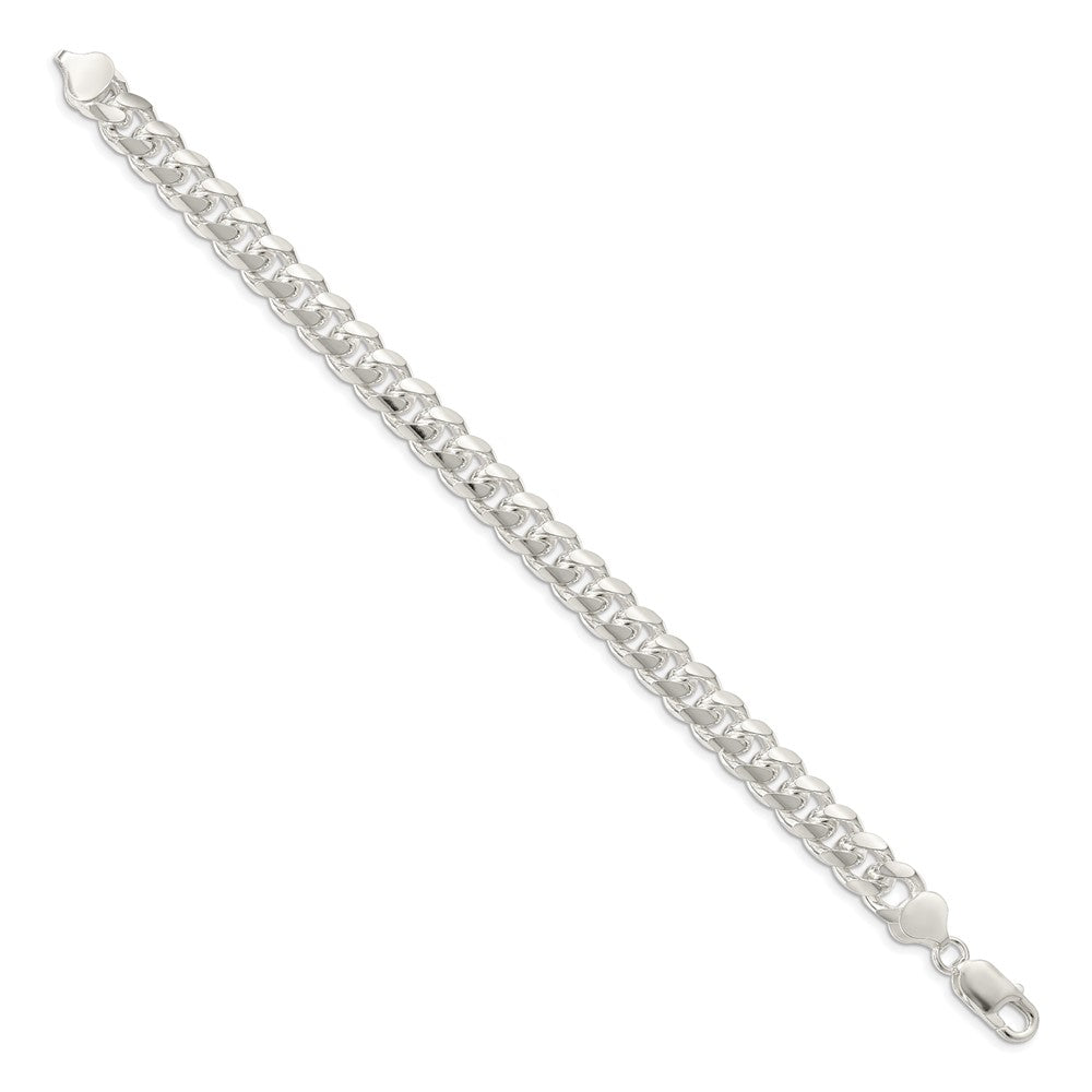 FJC Finejewelers 925 Sterling Silver Domed with Side Bright Cut Curb Chain Bracelet 9 Inches x 8.5 mm