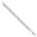 FJC Finejewelers 925 Sterling Silver Domed with Side Bright Cut Curb Chain Bracelet 10 Inches x 10.5 mm