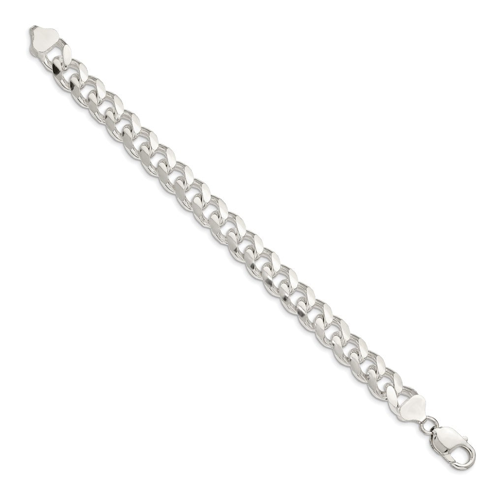 FJC Finejewelers 925 Sterling Silver Domed with Side Bright Cut Curb Chain Bracelet 10 Inches x 10.5 mm
