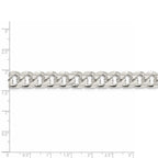 FJC Finejewelers 925 Sterling Silver Domed with Side Bright Cut Curb Chain 22 Inches x 10.5 mm
