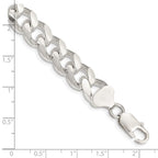 FJC Finejewelers 925 Sterling Silver Domed with Side Bright Cut Curb Chain Bracelet 9 Inches x 10.5 mm