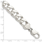 FJC Finejewelers 925 Sterling Silver Domed with Side Bright Cut Curb Chain Bracelet 10 Inches x 11 mm