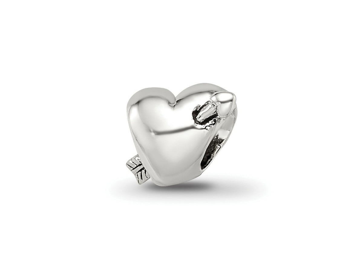 Reflections 925 Sterling Silver Kids Heart with Arrow Bead 6 x 6 mm