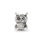 Reflections 925 Sterling Silver Owl Bead 8 x 6 mm