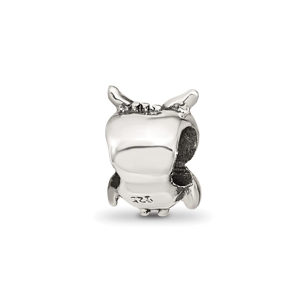 Reflections 925 Sterling Silver Owl Bead 8 x 6 mm