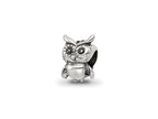Reflections 925 Sterling Silver Owl Bead 8 x 6 mm