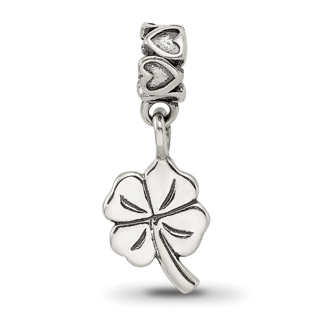Reflections 925 Sterling Silver 4-leaf Clover Dangle Bead 18 x 8 mm