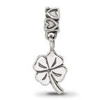 Reflections 925 Sterling Silver 4-leaf Clover Dangle Bead 18 x 8 mm