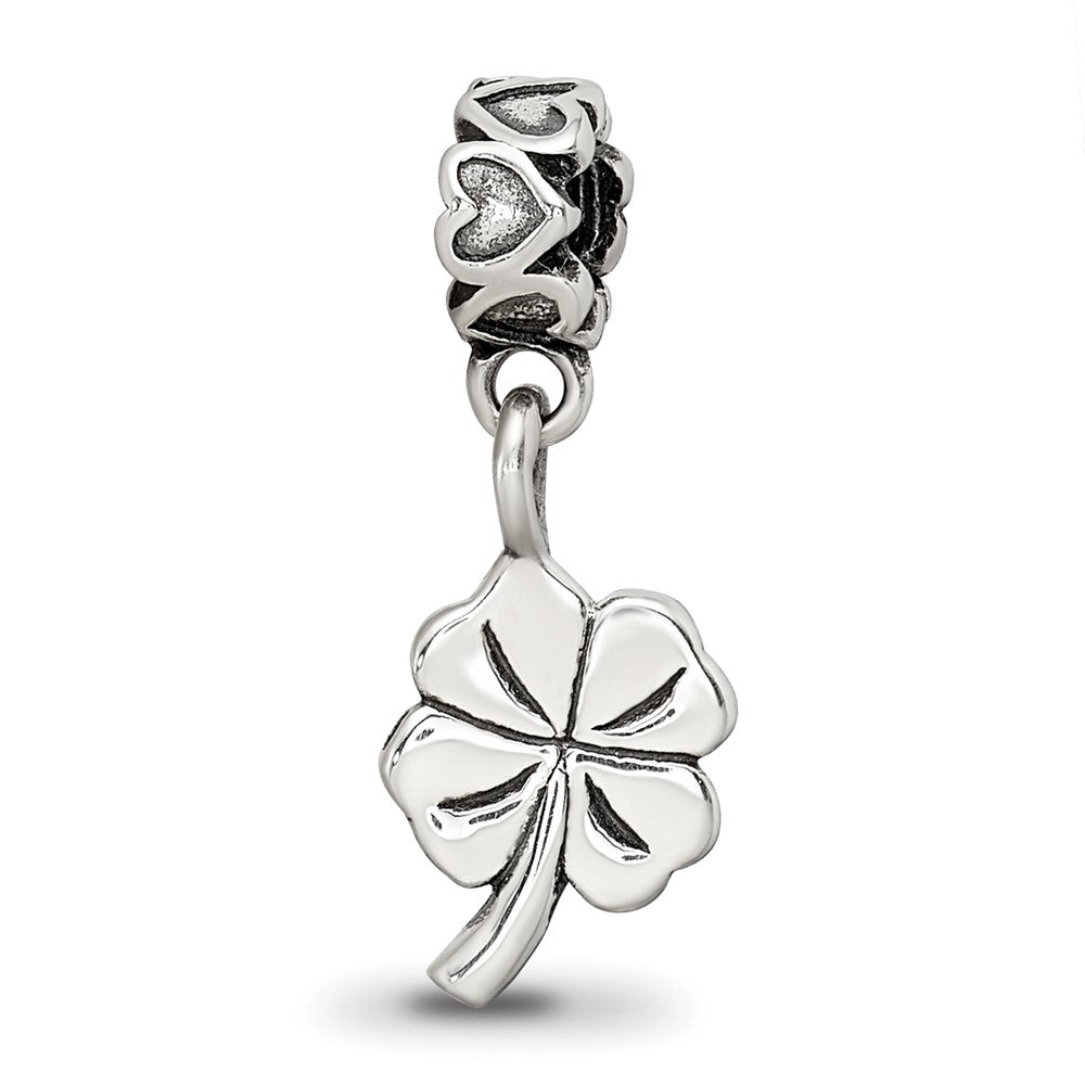 Reflections 925 Sterling Silver 4-leaf Clover Dangle Bead 18 x 8 mm