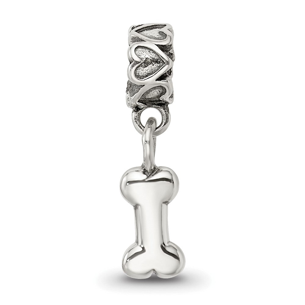 Reflections 925 Sterling Silver Dog Bone Dangle Bead 17 x 4 mm